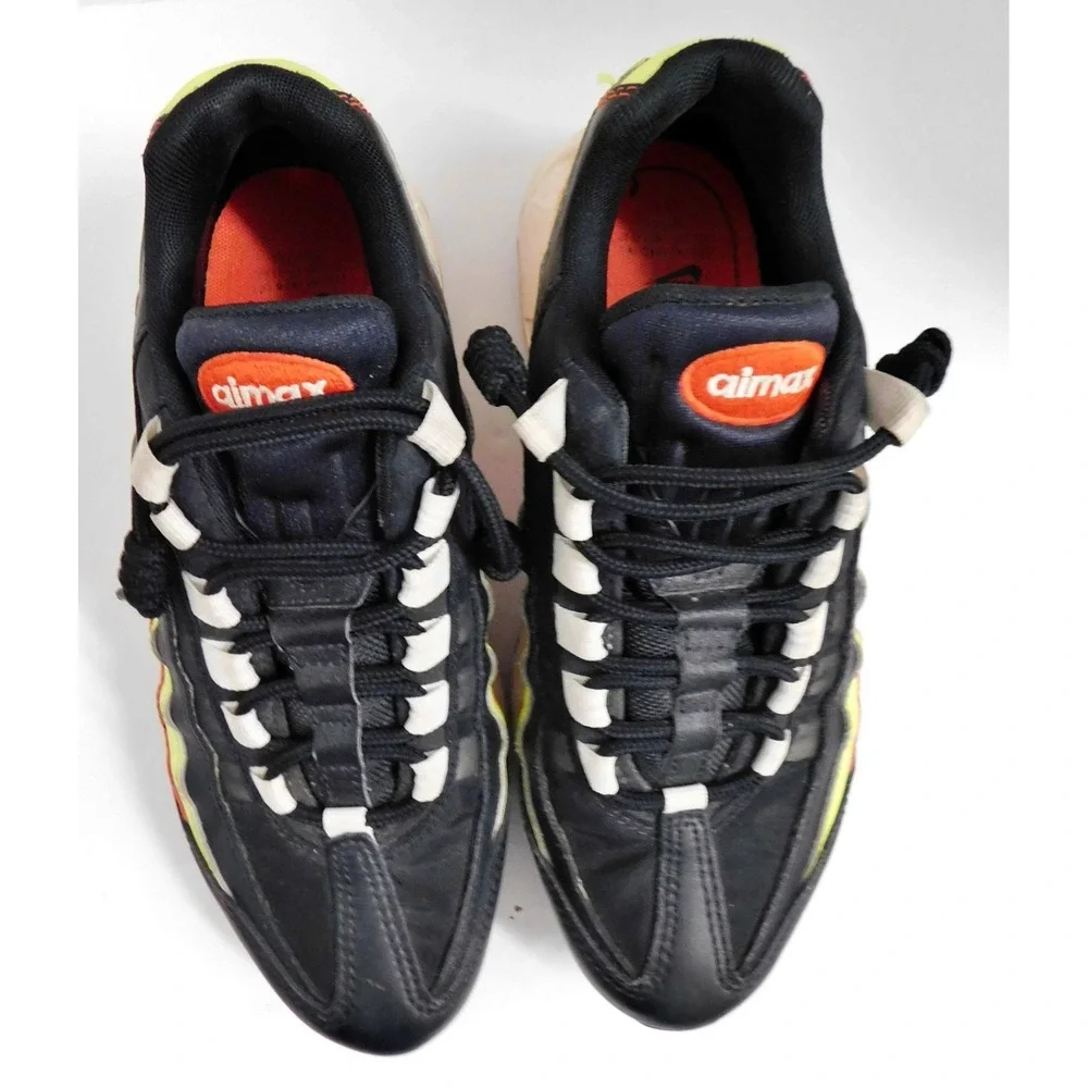 Nike Air Max 95 Black Neon Red Womens Shoes Sneakers 307960-019‎ Size 7